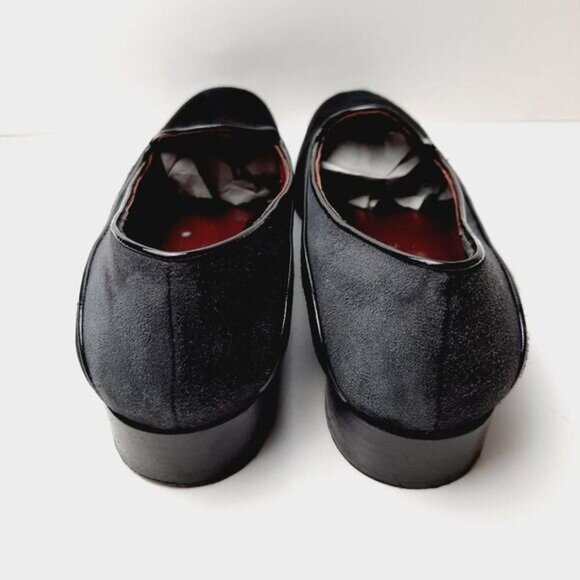 ROBERTO CAPUCCI Italy Genuine Suede Leather Low Heel Smoking Loafers Sz 7.5 B - Picture 11 of 15